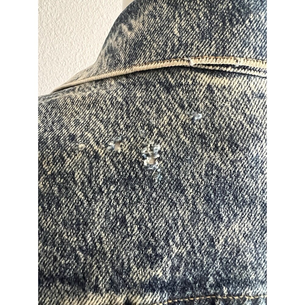 Vintage Men's Bristol Blues Acid Wash Denim Jacket Made in USA Large 44 - Picture 6 of 11